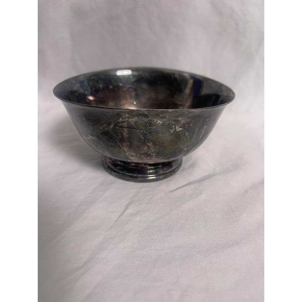 Vintage Gorham EP YC793 silver plated small bowl with patina 4.5".